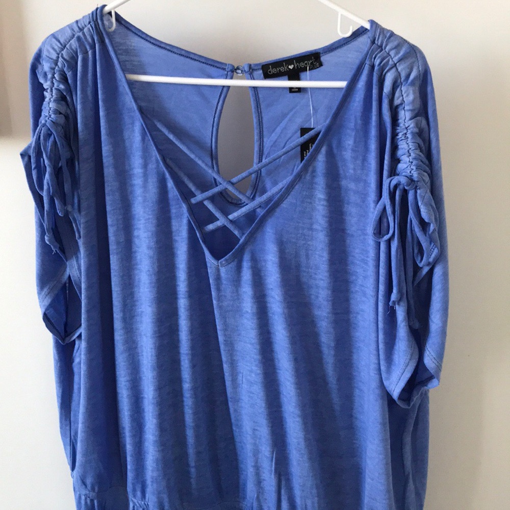 Blue Romper Plus Size - Picture 3 of 7
